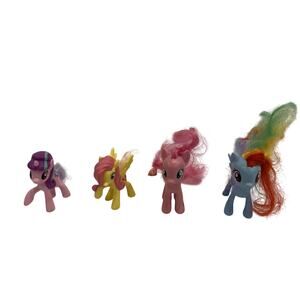 2010 My Little Pony Figures Lot Of 4 Rainbow Dash Pinkie Pie Buttercup Twilight